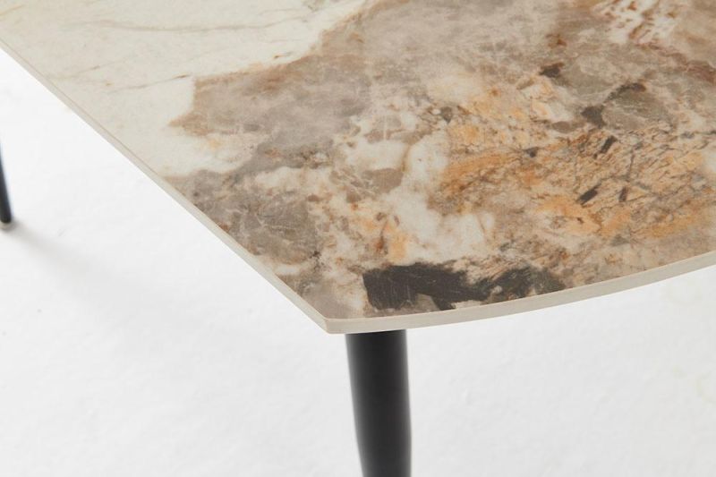 Home Apartment Furniture Pandora Round Folded Rock Beam Table