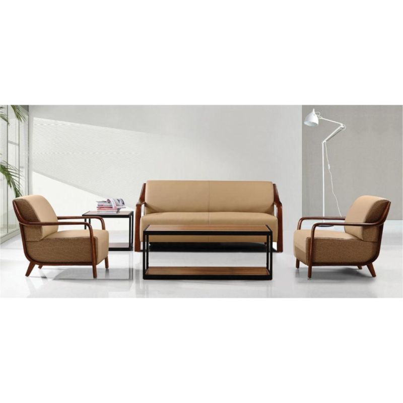 Modern Design PU Leather Sofa with Metal Leg for Office Room Furniture (SZ-SF827)