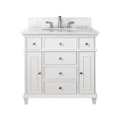 36 Inch Modern Wall Mounted Cabinet Solid Wood Bathroom Vanity