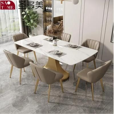 Modern Living Room Dining Room Furniture Titanium Base Dining Table