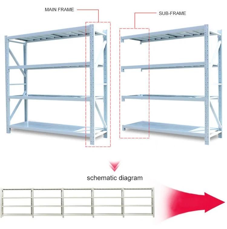 Double-Pile Double-Side Steel Book Shelf Library Office Bookcase