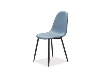 Modern Home Living Room Restaurant Furniture Nordic Fabric Metal Steel Dining Chair