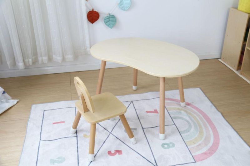 Environmental Solid Wood Children Table and Chair Set Kindergarten Furniture for Baby Room Decoration