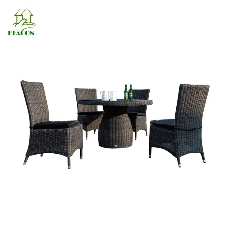 Popular Modern Outdoor Aluminum Waterproof Patio Dining Table Chairs Outdoor Garden Furniture Set