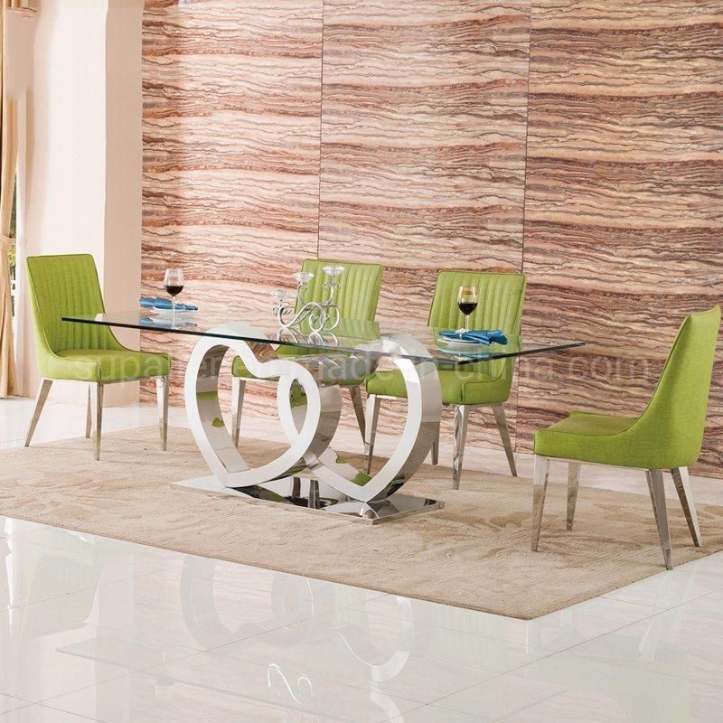 European High Quality Heart Shape Stand Modern Style Dining Table