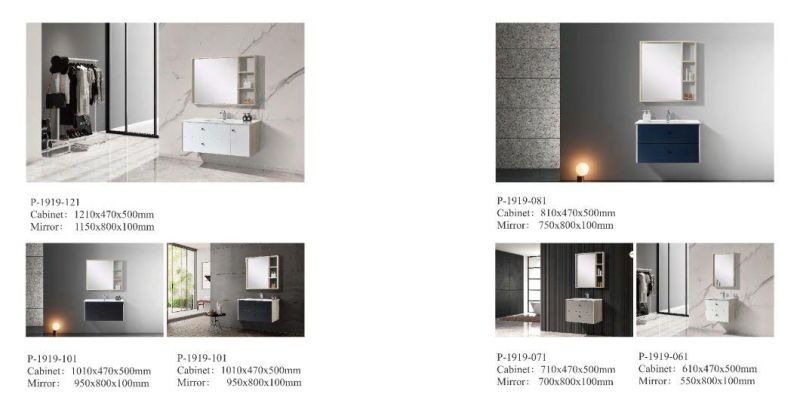 Corner Waterproof Bathroom Furniture with Two Drawers 600mm /700mm/800mm