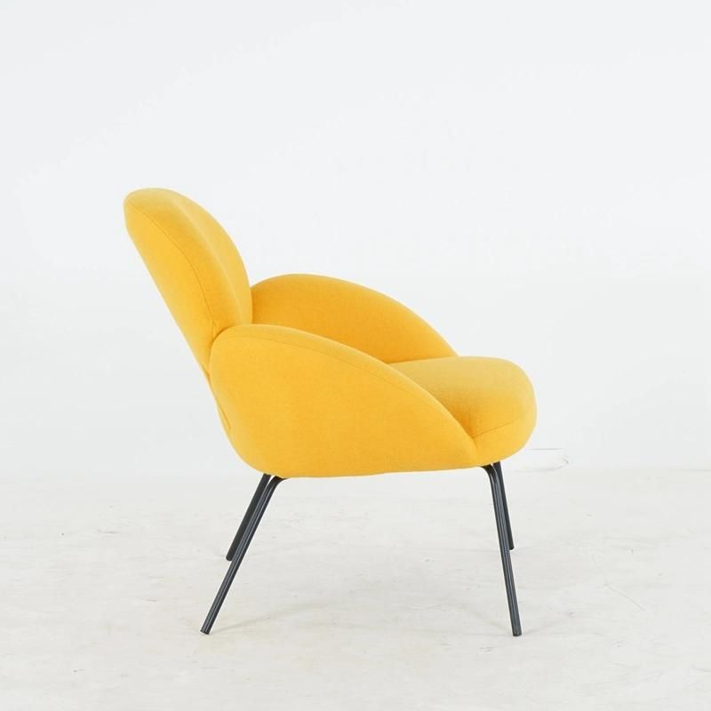 Fashionable Modern Metal Frame Luxury Furniture Soft Design Accent Lounge Hotel Reception Leisure Chair for Living Room