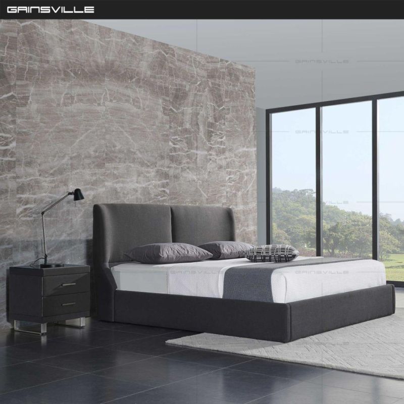 Chinese Bed Fabric Upholstered Luxury Modern Bedroom Furniture Wall Bed