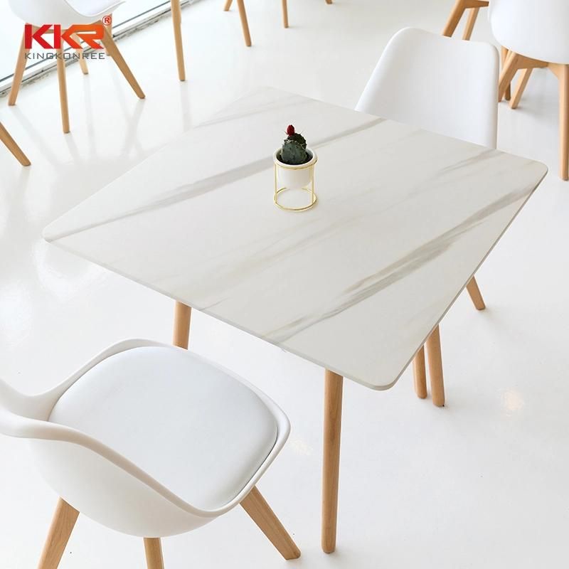 Kingkonree High Glossy Restaurant Furniture Coffee Dining Table