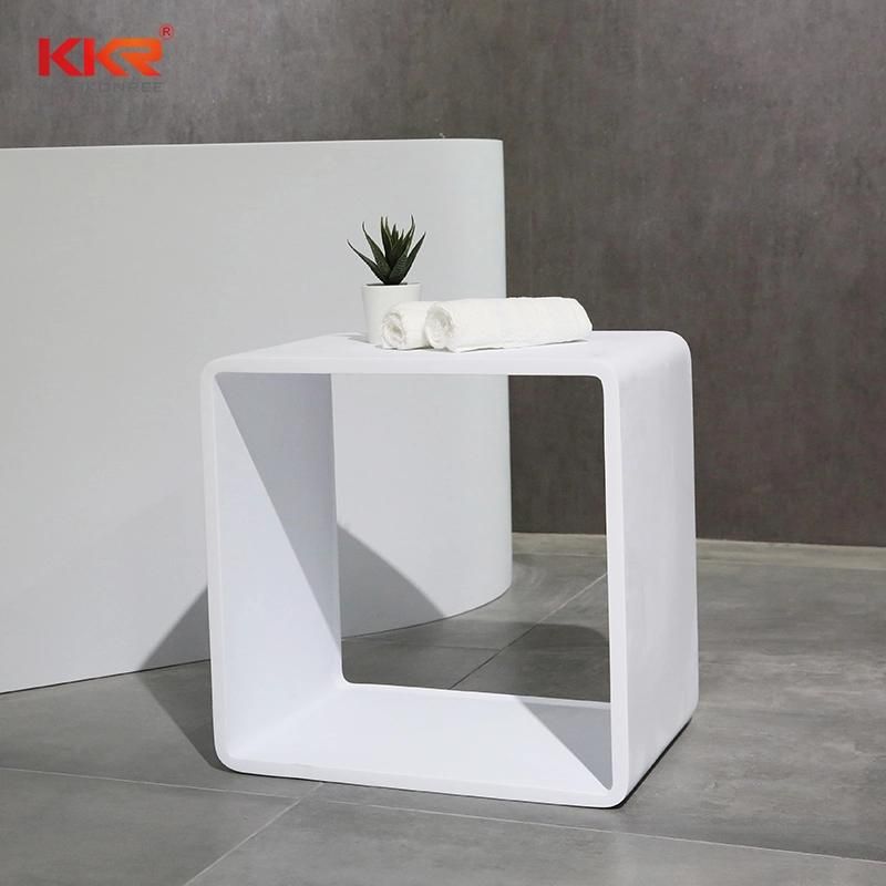 Kkr Customize Solid Surface Bathroom Furniture White Low Table