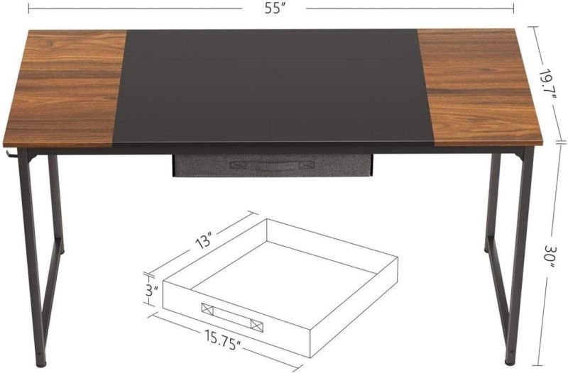 Modern Steel Frame Computer Desk Study Desk