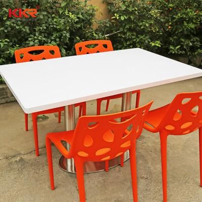 Kkr Modern Furniture Solid Surface Restaurant Corian Table Top