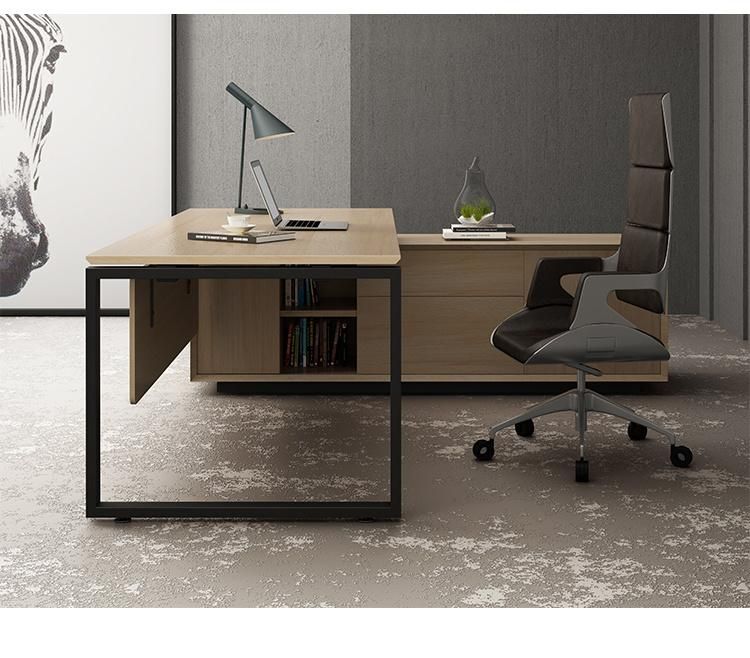 Modern Contemporary Office Furniture Melamine Desktops L Shaped Wood Executive Desk