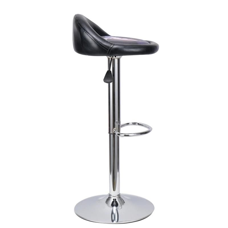 Modern PU Synthetic Leather Height Adjustable Swivel High Night Club Casino Barstool Bistro Counter Chair Bar Stool