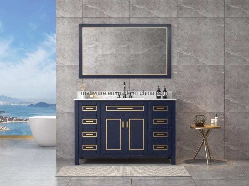 2022 New Design American Oak Wood Modern Bathroom Cabinet