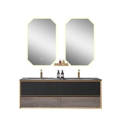 China Factory Modern Wall Mounted Solid Wood Bathroom Hotel Home Cabinet