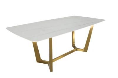 Wholesale Rectangular Smooth Marble Table Modern Coffee Table for Living Room Modern Coffee Table