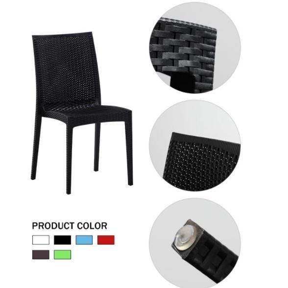 Modern Black High Quality PE Rattan Chairs Outdoor Garden Balcony Patio Furniture