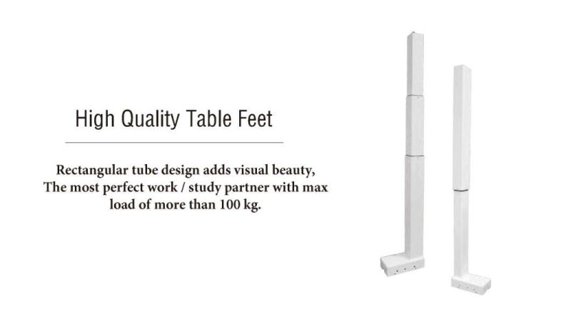 Double Motor Three Section Tube Office Lifting Table