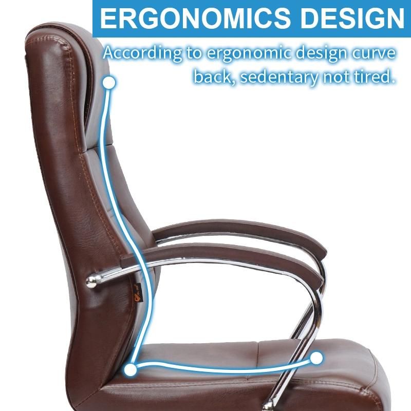 Ergonomic Revolving Boss PU Leather Nordic High Back Boss Office Chair