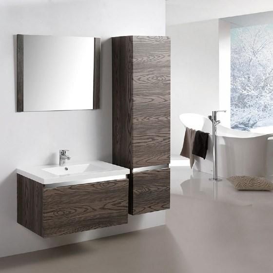 China Factory Wholesale Plywood Bathroom Vanity with Single Mirror