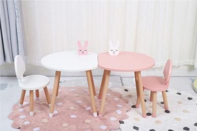 Wooden Cute Children Mushroom Shape Table and Chair Set Kids Home Furniture