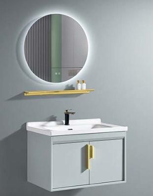 New Design Nordic Bathroom Cabinet Set Aluminum Bathroom Vanity Cabinet with Wash Basin Combo &amp; Mirror