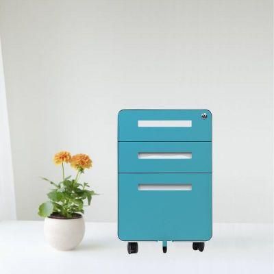 New Design Modern Mobile Pedestal Metal 3 Drawers File Cabinet