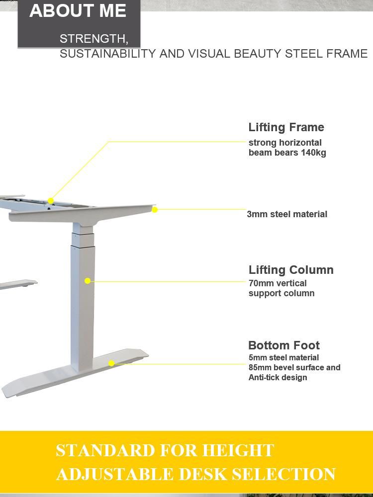 Custom Made Iron American Style Exotic Desktop Office Furniture Height Adjustable Talbe