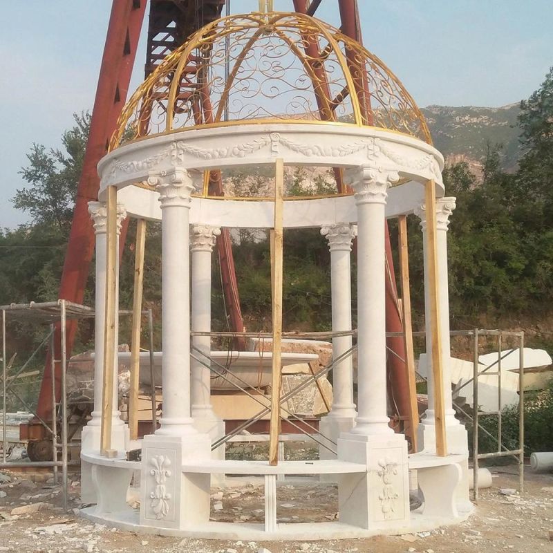 Modern Natural Stone Marble Wedding Gazebo for Garden Outdoor for Sale