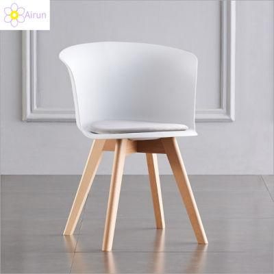 Coffee Shop Soft Cushion Restaurant Cafe Lounge Chair Ergonomic Half Cup Plastic Dining Chair