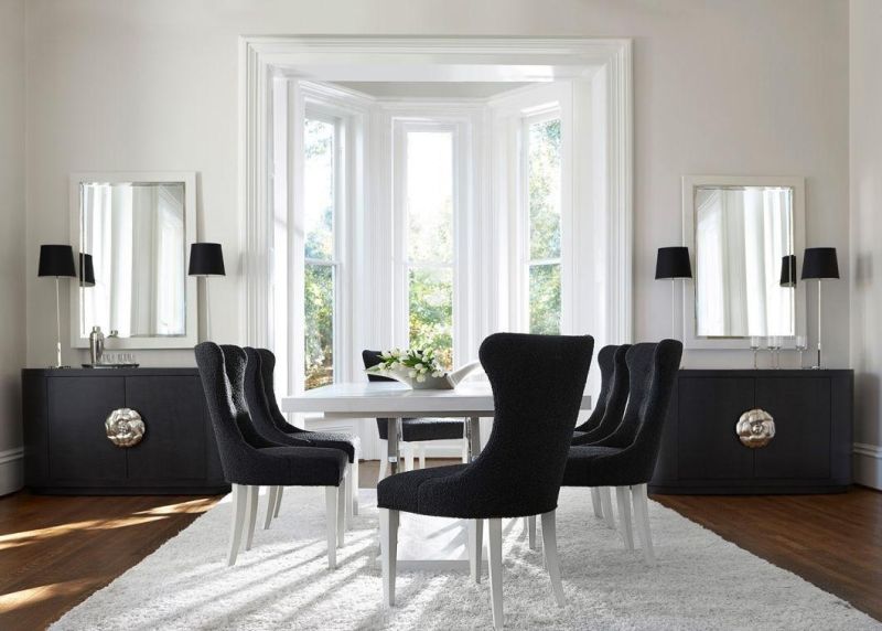 Modern Dining Room Furniture Velvet Black Dining Chair Set of 6