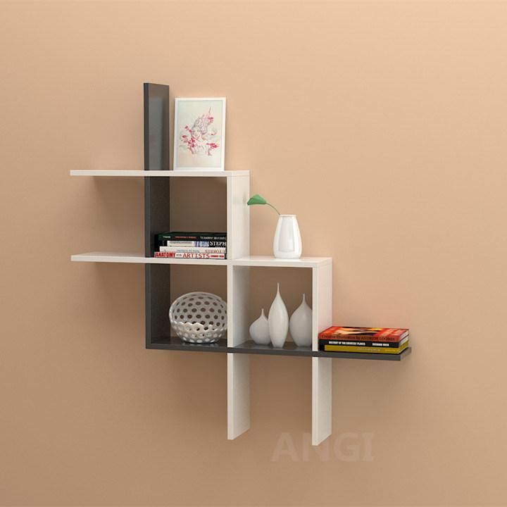 Angi Combined Wooden Wall Shelf Book Shelf DIY Furniture GB2804