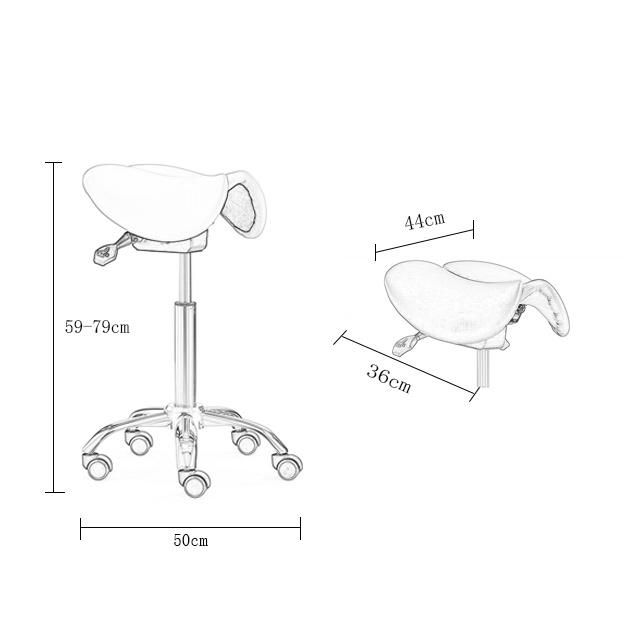 New Design Ergonomic Split Seat Style Tilt Saddle Stool