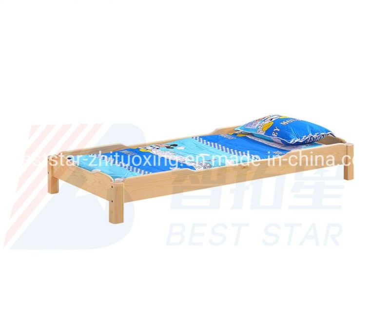 Kindergarten Baby Bed, Daycare Bed, Kids Stack-Able Bed, Kindergarten Bedroom School Furniture Wooden Bed, Classroom Furniture Nursery Bed