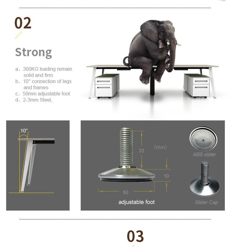 Extra Large Double Workstation Computer Desk for Two Person, Simple Modern Style Office Desk with Metal Storage