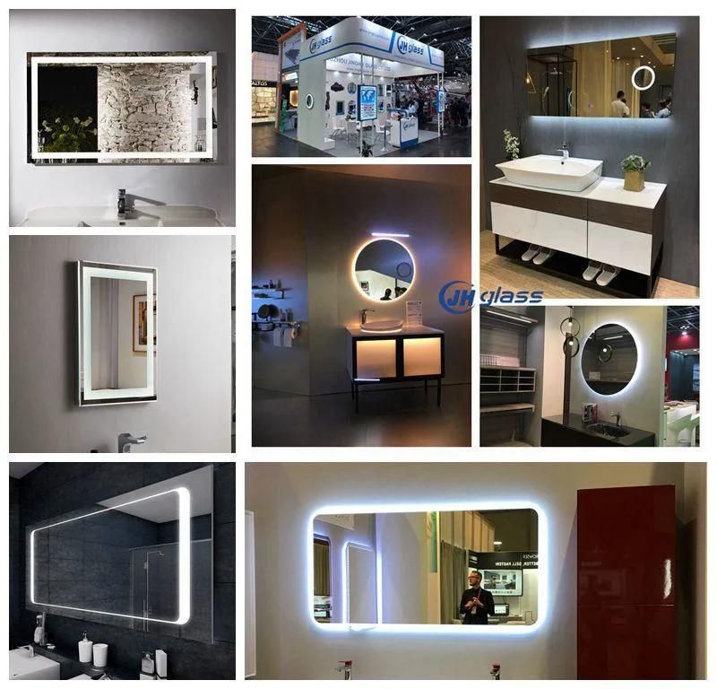 Touch Switch Dimmer Fog Free Decorative Bathroom LED Lighted Mirror