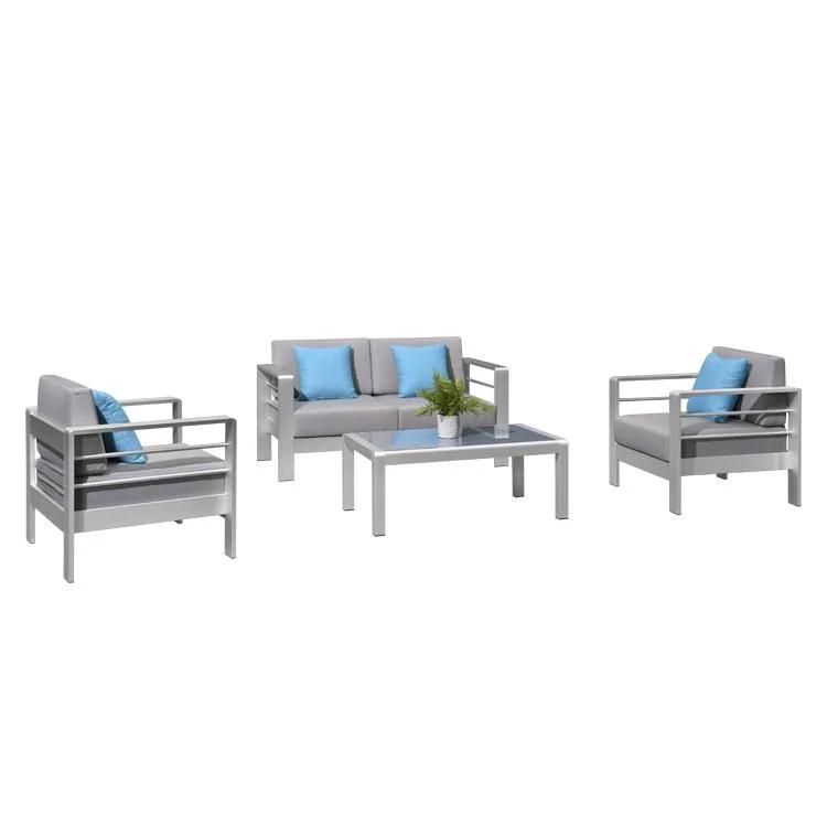 Holiday Home Resort Aluminum Modular Modern Sectional Garden Sofa Outdoor Couch Set