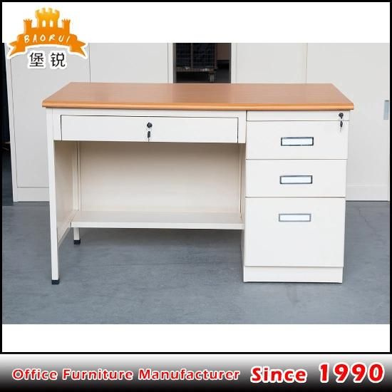 Metal Computer Table Modern Office Furniture Three Drawers Desk Office Table