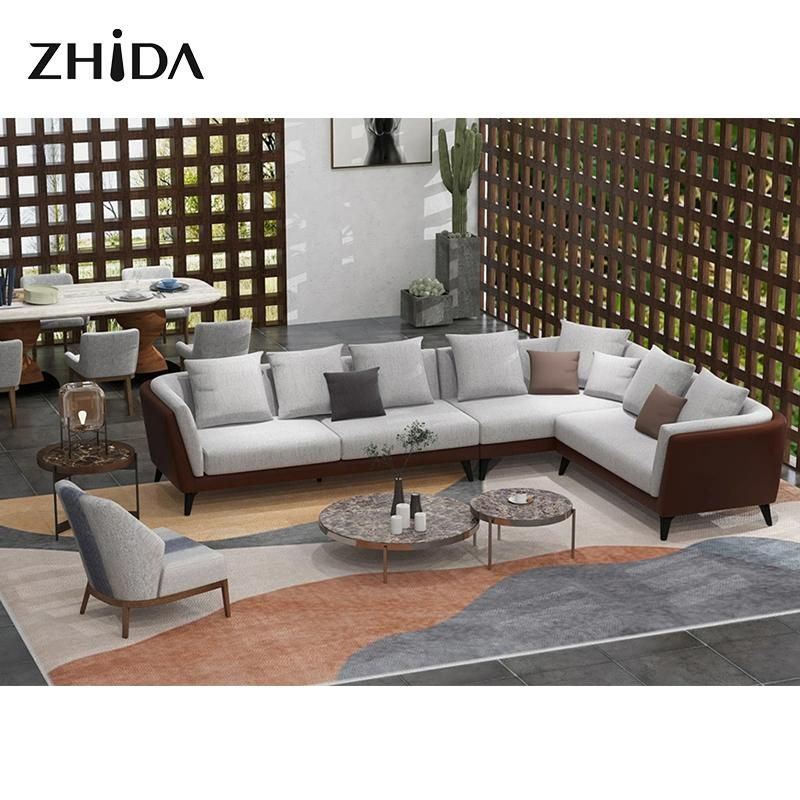 Wholesale Furniture Modern Design Sectional L Shape or 1+2+3 Fabric Sofa