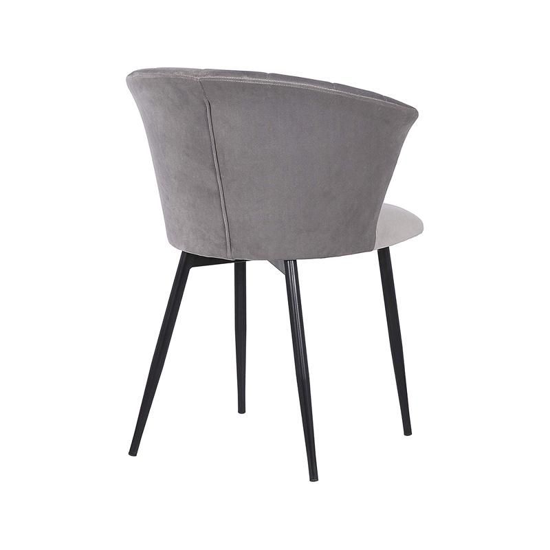 Home Restaurant Bar Furniture Upholstered Colored Velvet Fabric Dining Chair for Garden