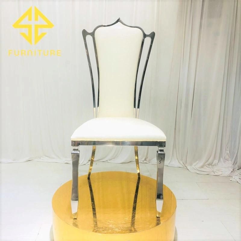 Sawa Customized Luxury Wedding Furniture Stainless Steel Dining Chair