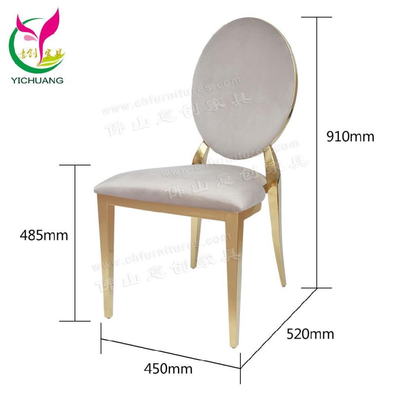 Hyc-Ss26D Foshan Wholesale Hot Sale Stainless Steel Fancy Wedding Chair for Banquet