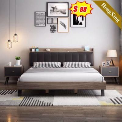 Hot Selling Modern Home Hotel Bedroom Furniture Set Genuine Leather King Size Wall Bed King Bed