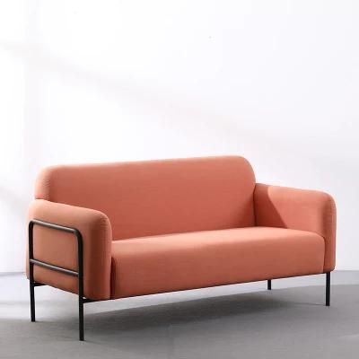 Nordic Style Modern Design Sofa Living Room Metal Legs Velvet Armchair Cafe Sofa Chair