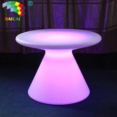 New Design 16 Colors Changing Hotel Furniture LED Bar Table