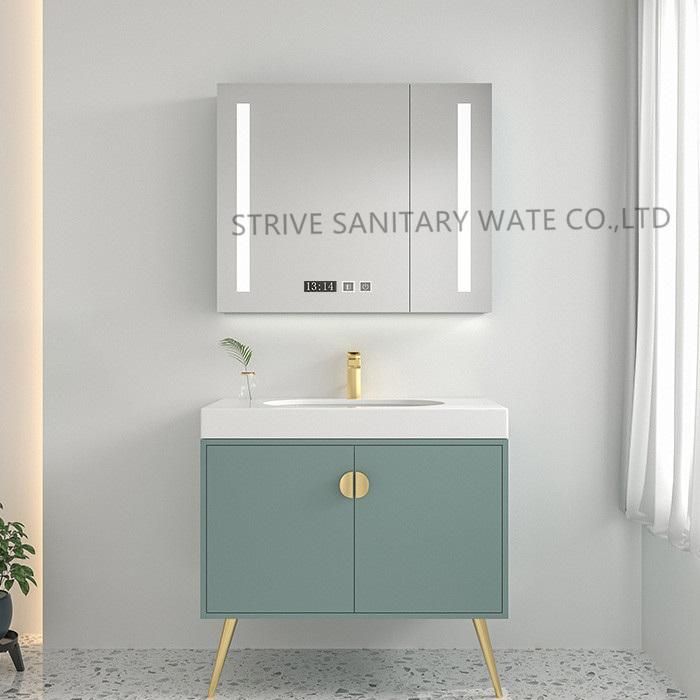 Light Blue 36 Inch Modern Exquisite Design Side Cabinet Bathroom Vanity