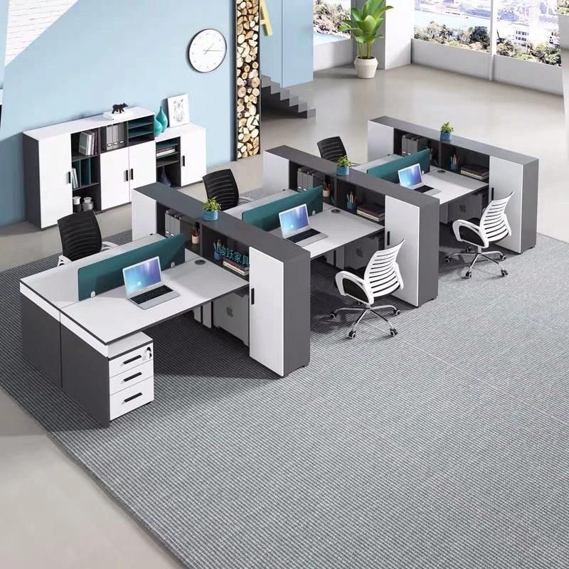 6 Persons Office Table Office Workstation Aluminum Office Desk Office Furniture