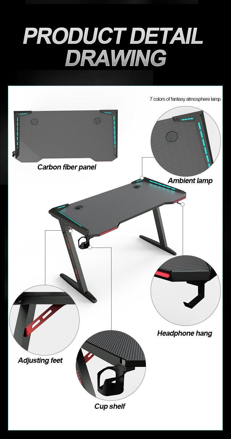 Office Furniture Metal Computer Desk Gaming Table