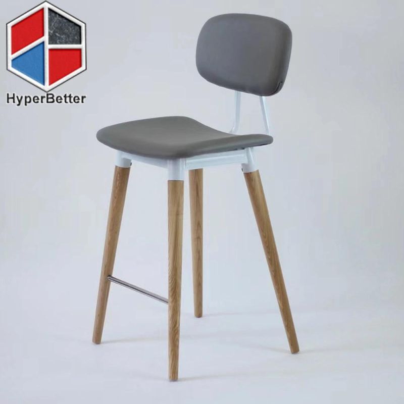 Aluminum Frame Dark Fabric Bar Stool